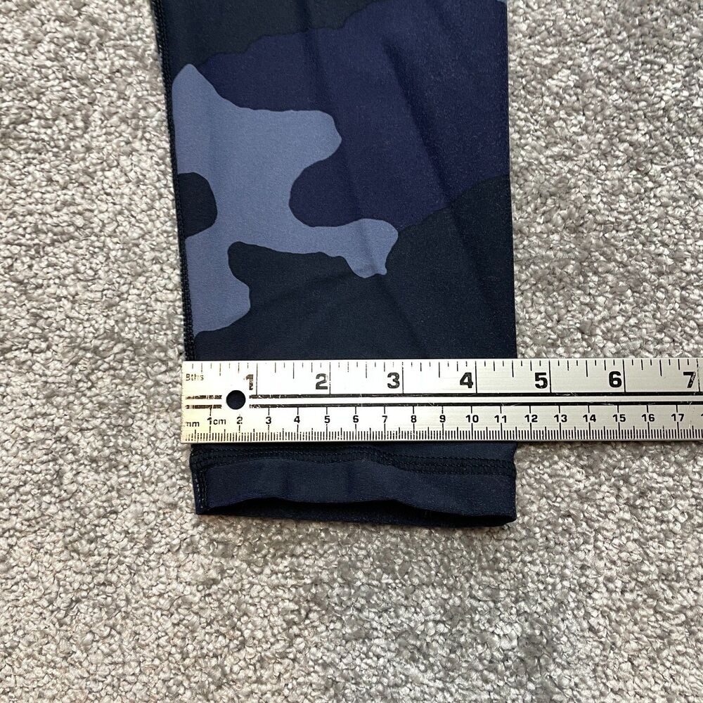 Aerie Chill Play Move Leggings Blue Camo Womens Medium Nylon Stretch Compression - Picture 11 of 13